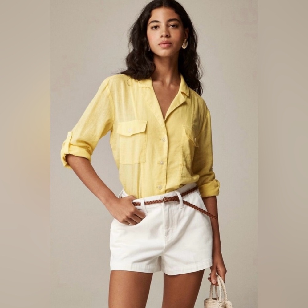 J.Crew Baird Irish Linen Camp Shirt